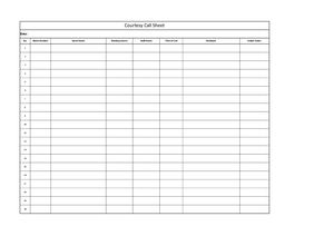 Calaméo - 1 Courtesy Call Sheet