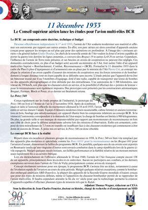 11 Décembre 1933 avion multi-roles bcr