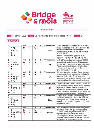 2. Bridge&mois Debutant Solution 7-01-2025