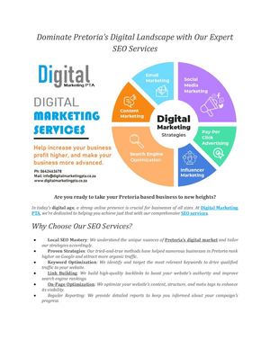 Dominate Pretoria's Digital Landscape With Our Expert Seo Services