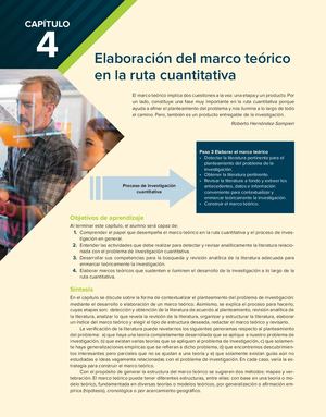 4 Hernández Sampieri Elaboración Del Marco Teórico – Cuantitativa