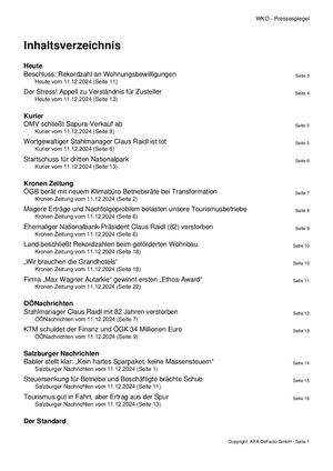 Pressespiegel 20241211