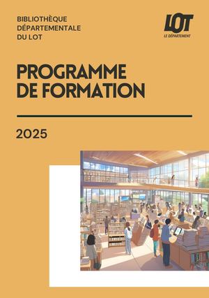 Programme de formation 2025