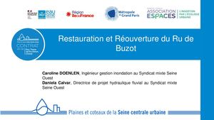 Etude Réouverture Ru De Buzot SMSO 2023