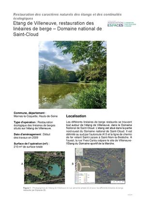 Fiche REX - Etangs De Villeneuve