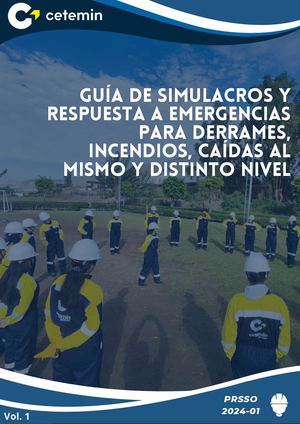 Vol 1 Guía De Simulacros Y Respuesta A Emergencias Para Derrame, Incendios, Caídas Al Mismo Y Distinto Nivel