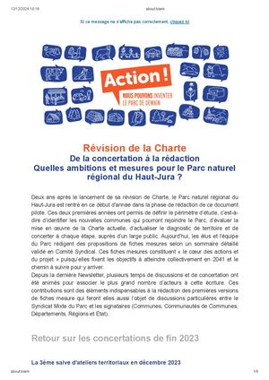 Newsletter révision de Charte 4