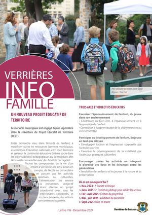 Décembre 2024 - Lettre Infos Famille