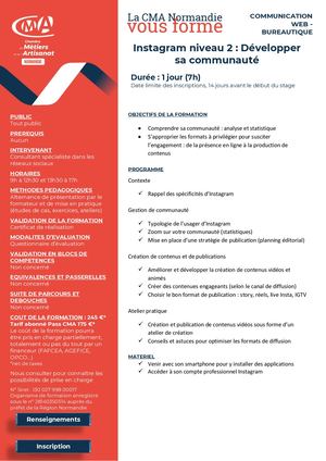 Instagram Développer Sa Communauté Niveau 2