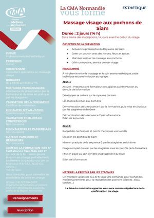 2025 ESTH Massage Visage Pochons Siam