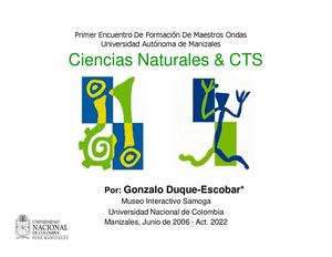 Ciencias Naturales y CTS.
