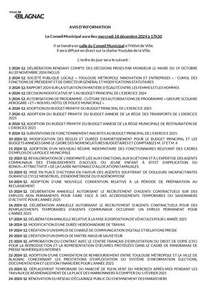 Avis D'information CM 18 12 2024