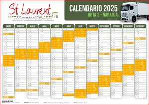 Calendario Ruta 3 Naranja 2025