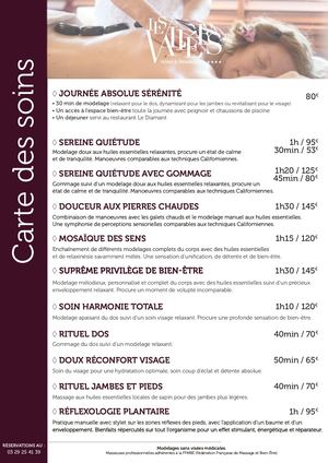 Carte Des Soins 2025