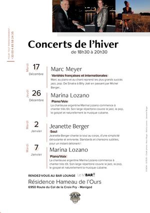 M'Bar - Soirées concerts - Hameau de l'Ours - Programme