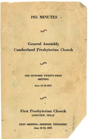 1951 Minutes of the General Assembly Cumberland Presbyterian Church