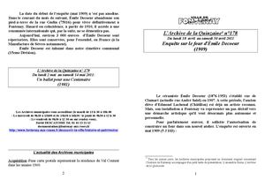 AMFAR A15 178 Enquête sur le four d'Emile Decoeur (1909)