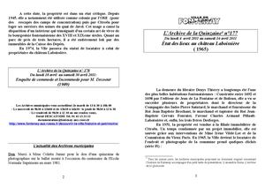 AMFAR A15 177 Etat des lieux au château Laboissière (1965))