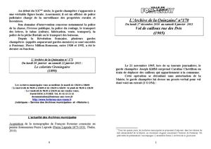 AMFAR A15 170-Vol de cailloux rue des Prés (1905)