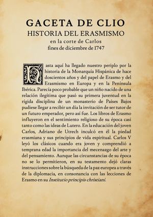 5ª entrega de la Gaceta de Clio