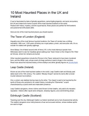 11 Most Haunted Places In The Uk And Ireland