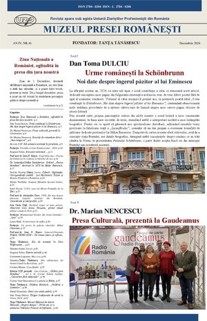 Muzeul Presei Romanesti Nr 16 An Iv 2024
