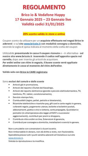 Regolamento Vodafone Happy Gennaio 2025