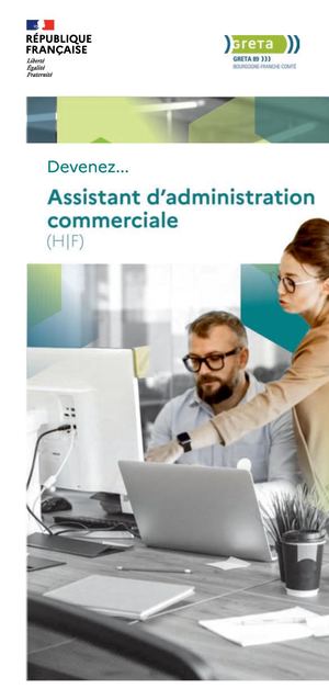 Assistant d'administration commerciale 2025