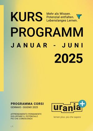 Programmheft urania meran Frühjahr 2025