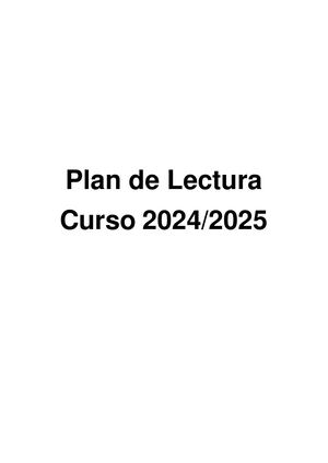 Plan De Lectura 24 25