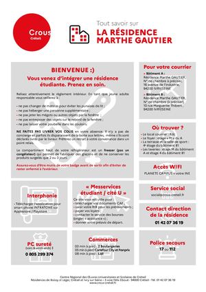 TOUT SAVOIR SUR la résidence Marthe Gautier