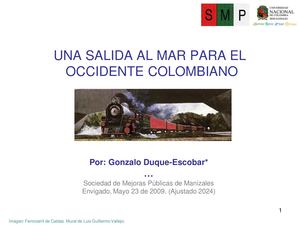Una Salida Al Mar Para El Occidente Colombiano