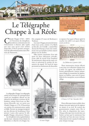 Lettre VP2R - Le télégraphe Chappe à La Réole