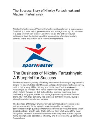 The Success Story Of Nikolay Fartushnyak And Vladimir Fartushnyak