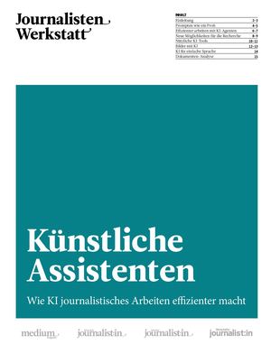 Journalistenwerkstatt Künstliche Assistenten Vorschau