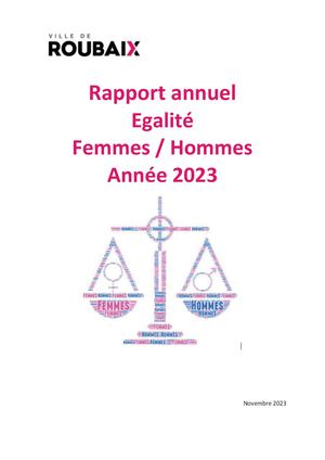 Rapport annuel Egalité Femmes - Hommes Année 2023