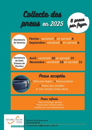 Collecte des pneus 2025