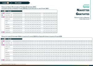 Horaires Navette Gratuite Montgenèvre N2
