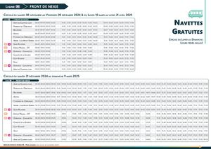 Horaires Navette Gratuite Montgenèvre N1