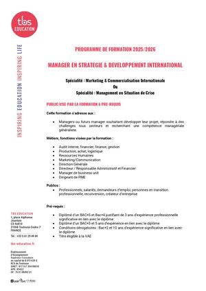 MDI M2 Programme de Formation 2025-26