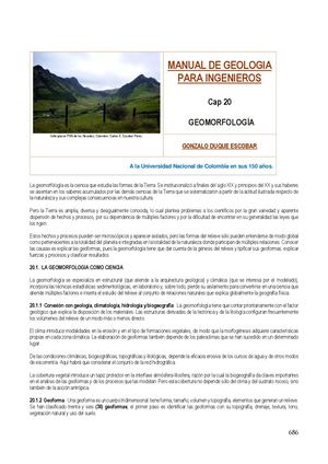 Manual de geología- Cap 20. Geomorfología.