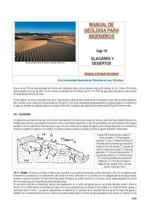 Manual de geología- Cap 19. Glaciares y Desiertos.