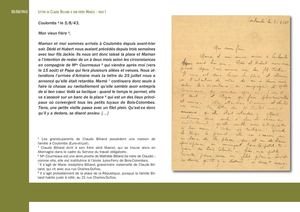 Correspondance de Claude Billand avec sa famille en 1943.