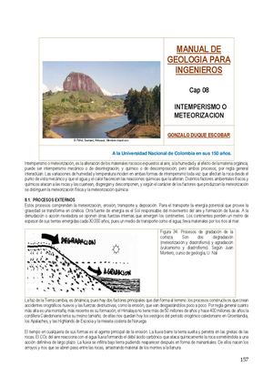 Manual de geología- Cap 08. Intemperismo o Meteorización.