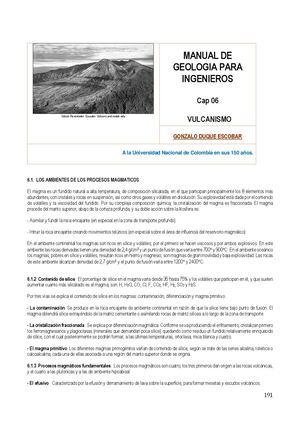 Manual de geología- Cap 06. Vulcanismo