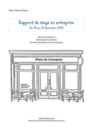 Modèle Rapport De Stage