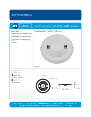 RTxxx Round Skimmer Lid CS225 121024
