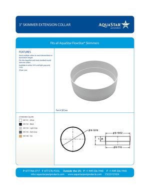 SECxxx 3'' Skimmer Extension Collar CS223 121024