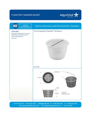 SK6xxx Flow Star Skimmer Basket CS215 121024