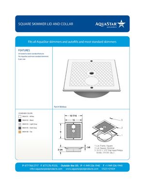 SK64xxx Square Skimmer Lid And Collar CS221 121024
